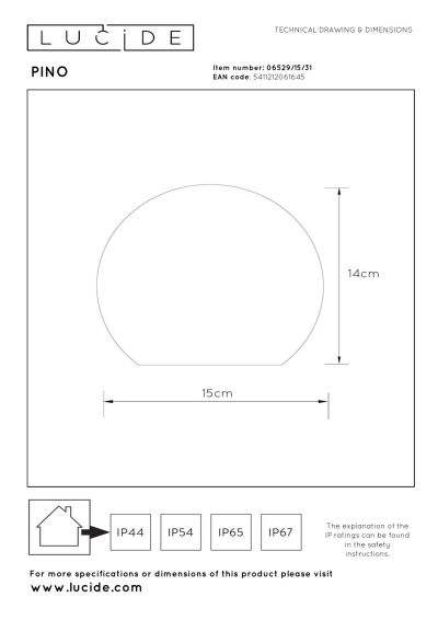 Lucide PINO - Rechargeable Table lamp Indoor/Outdoor - Battery pack - LED Dim. - CCT - 1x1,5W 2700K/6500K - IP65 - Rgb - White
